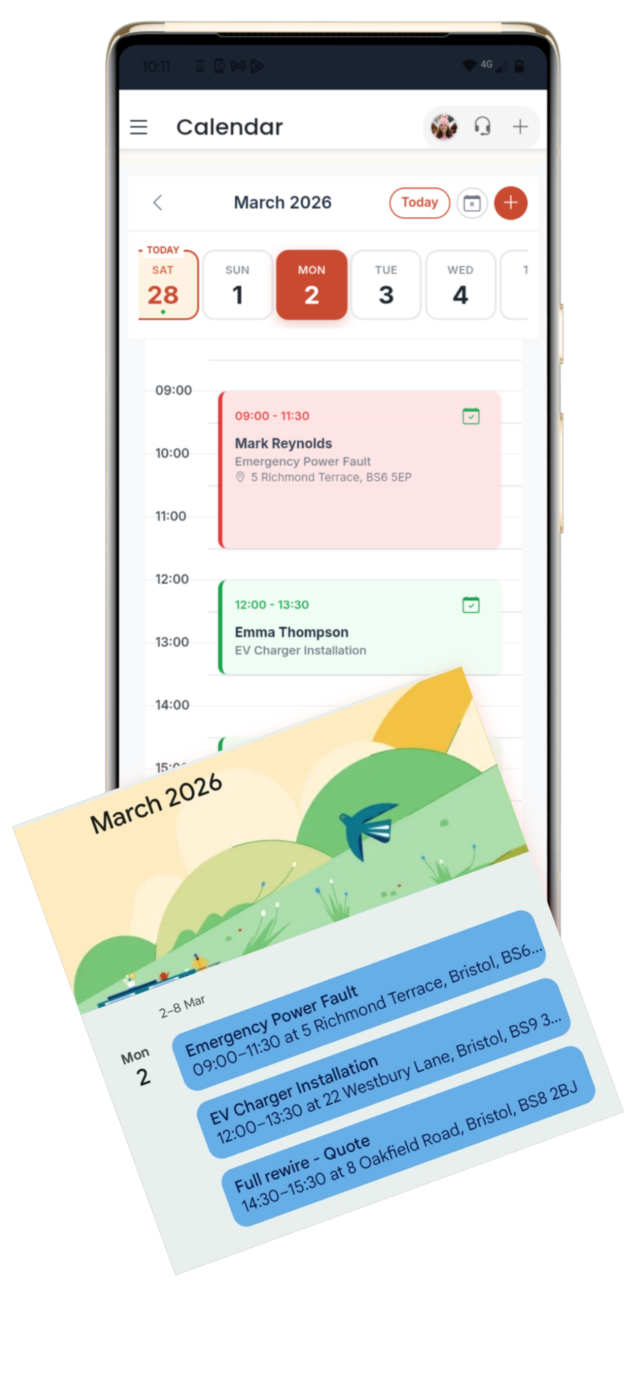 Calendar fills itself — bookings automatically