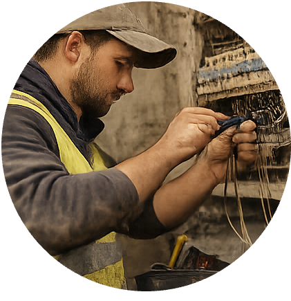 Electrician on site